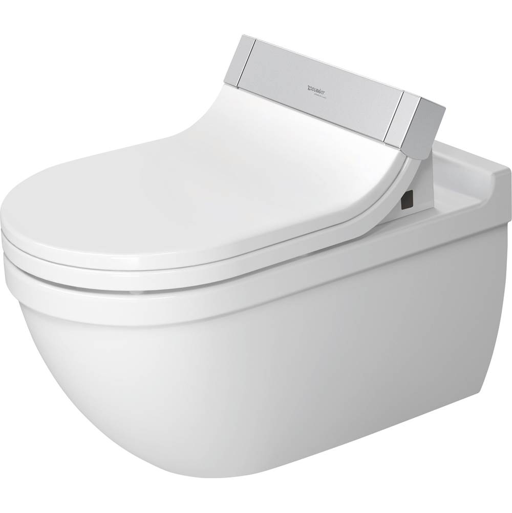Duravit Starck 3 Wall-Mounted Toilet Bowl for Shower-Toilet Seat White