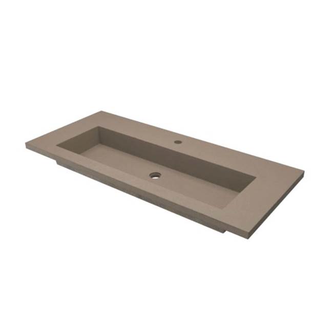 Native Trails 48'' Capistrano Vanity Top with Integral Trough in Earth - 8'' Widespread Faucet Cutout