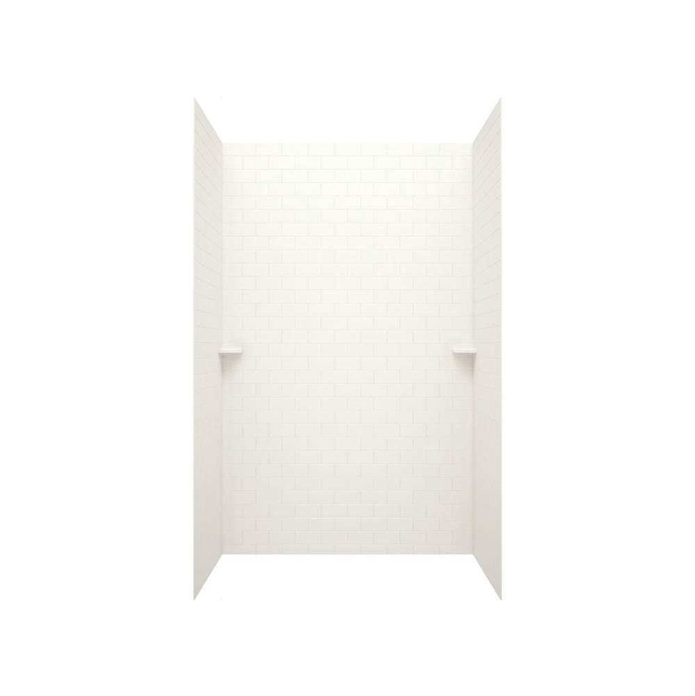 Swan STMK96-3636 36 x 36 x 96 Swanstone® Classic Subway Tile Glue up Shower Wall Kit in Bisque