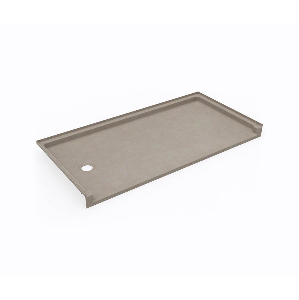 Swan SBF-3060LM/RM 30 x 60 Swanstone® Alcove Shower Pan with Right Hand Drain Limestone